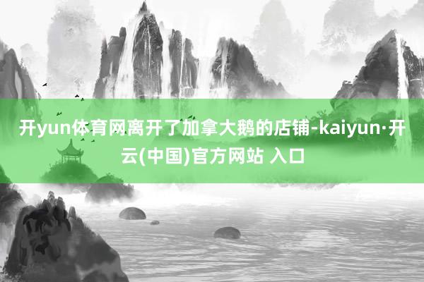 开yun体育网离开了加拿大鹅的店铺-kaiyun·开云(中国)官方网站 入口