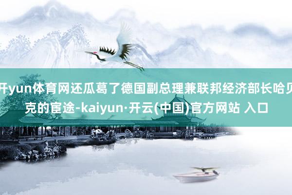 开yun体育网还瓜葛了德国副总理兼联邦经济部长哈贝克的宦途-kaiyun·开云(中国)官方网站 入口