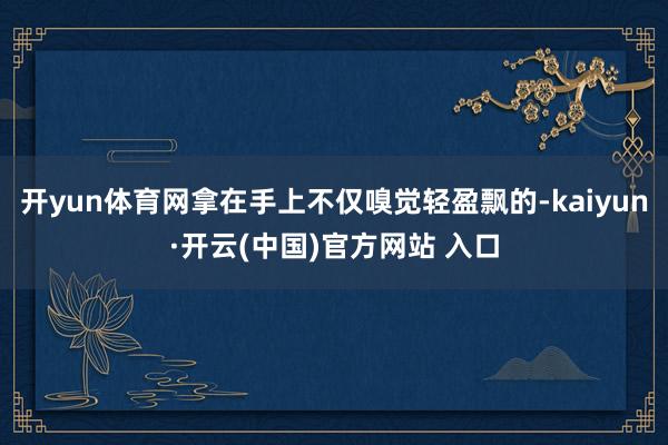 开yun体育网拿在手上不仅嗅觉轻盈飘的-kaiyun·开云(中国)官方网站 入口